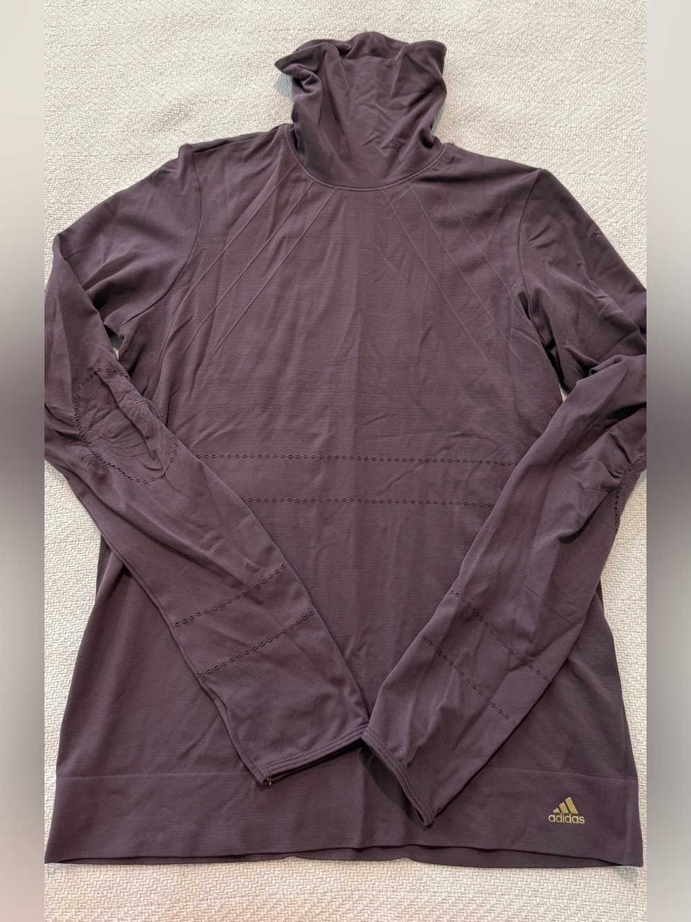 adidas Women's Hooded Long-Sleeve Performance Top - Plum
